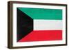 Kuwait Flag Design with Wood Patterning - Flags of the World Series-Philippe Hugonnard-Framed Premium Giclee Print