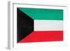 Kuwait Flag Design with Wood Patterning - Flags of the World Series-Philippe Hugonnard-Framed Premium Giclee Print