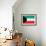 Kuwait Flag Design with Wood Patterning - Flags of the World Series-Philippe Hugonnard-Framed Art Print displayed on a wall
