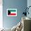 Kuwait Flag Design with Wood Patterning - Flags of the World Series-Philippe Hugonnard-Framed Art Print displayed on a wall