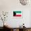 Kuwait Flag Design with Wood Patterning - Flags of the World Series-Philippe Hugonnard-Framed Art Print displayed on a wall