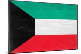Kuwait Flag Design with Wood Patterning - Flags of the World Series-Philippe Hugonnard-Mounted Art Print