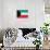 Kuwait Flag Design with Wood Patterning - Flags of the World Series-Philippe Hugonnard-Art Print displayed on a wall
