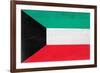 Kuwait Flag Design with Wood Patterning - Flags of the World Series-Philippe Hugonnard-Framed Art Print