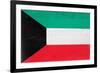 Kuwait Flag Design with Wood Patterning - Flags of the World Series-Philippe Hugonnard-Framed Art Print