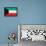 Kuwait Flag Design with Wood Patterning - Flags of the World Series-Philippe Hugonnard-Framed Stretched Canvas displayed on a wall