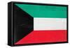 Kuwait Flag Design with Wood Patterning - Flags of the World Series-Philippe Hugonnard-Framed Stretched Canvas