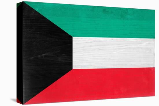 Kuwait Flag Design with Wood Patterning - Flags of the World Series-Philippe Hugonnard-Stretched Canvas