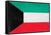 Kuwait Flag Design with Wood Patterning - Flags of the World Series-Philippe Hugonnard-Framed Stretched Canvas