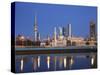 Kuwait, Kuwait City, City Skyline Reflecting in  Harbour-Jane Sweeney-Stretched Canvas