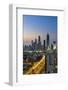 Kuwait, Kuwait City, Elevated View of the Modern City Skyline and Central Business District-Gavin Hellier-Framed Photographic Print