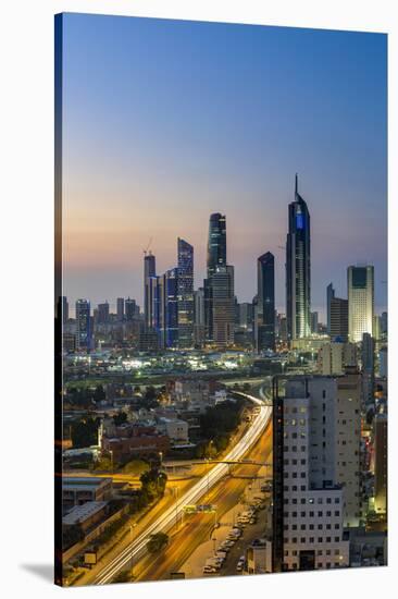 Kuwait, Kuwait City, Elevated View of the Modern City Skyline and Central Business District-Gavin Hellier-Stretched Canvas