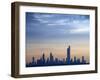 Kuwait, Kuwait City, Salmiya, Arabian Gulf and City Skyline Looking Towards Al Hamra Tower-Jane Sweeney-Framed Photographic Print