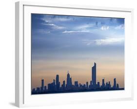 Kuwait, Kuwait City, Salmiya, Arabian Gulf and City Skyline Looking Towards Al Hamra Tower-Jane Sweeney-Framed Photographic Print