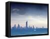 Kuwait, Kuwait City, Salmiya, Arabian Gulf and City Skyline Looking Towards Al Hamra Tower-Jane Sweeney-Framed Stretched Canvas