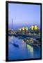 Kuwait, Kuwait City, Souk Shark Mall and Kuwait Harbour, Illuminated at Dusk-Gavin Hellier-Framed Photographic Print