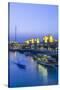 Kuwait, Kuwait City, Souk Shark Mall and Kuwait Harbour, Illuminated at Dusk-Gavin Hellier-Stretched Canvas