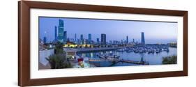 Kuwait, Kuwait City, the City Skyline Viewed from Souk Shark Mall and Kuwait Harbour-Gavin Hellier-Framed Photographic Print