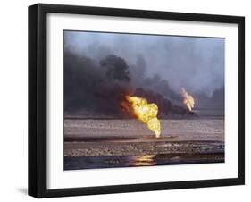 Kuwait Oil Fire-null-Framed Premium Photographic Print