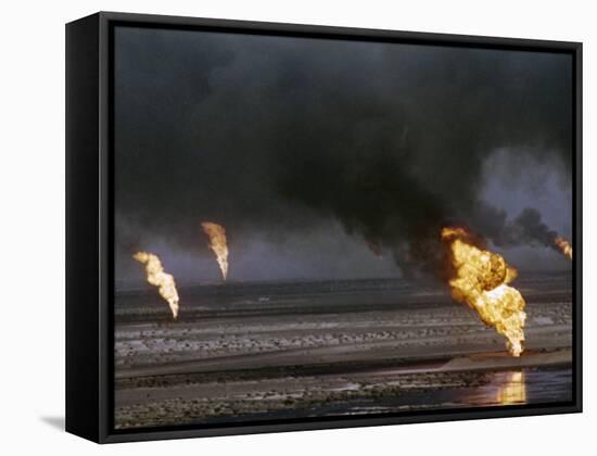 Kuwait Oil Fire-null-Framed Stretched Canvas