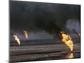 Kuwait Oil Fire-null-Mounted Premium Photographic Print