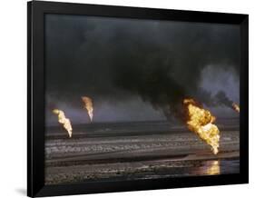 Kuwait Oil Fire-null-Framed Premium Photographic Print