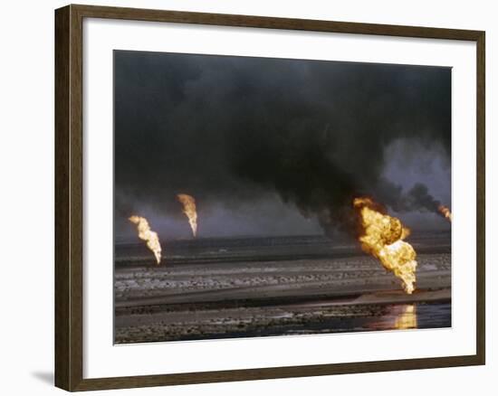 Kuwait Oil Fire-null-Framed Photographic Print