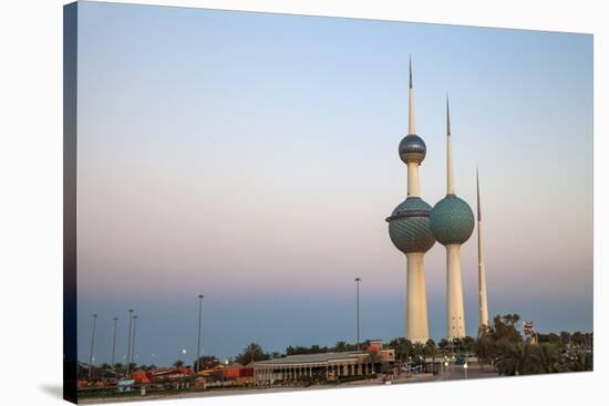 Kuwait Towers at Dawn, Kuwait City, Kuwait, Middle East-Jane Sweeney-Stretched Canvas