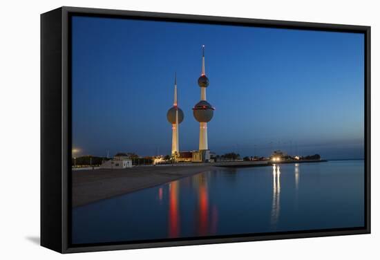 Kuwait Towers at Dawn, Kuwait City, Kuwait, Middle East-Jane Sweeney-Framed Stretched Canvas