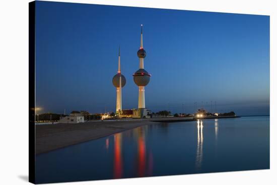 Kuwait Towers at Dawn, Kuwait City, Kuwait, Middle East-Jane Sweeney-Stretched Canvas