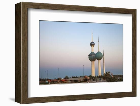 Kuwait Towers at Dawn, Kuwait City, Kuwait, Middle East-Jane Sweeney-Framed Photographic Print