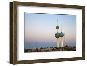 Kuwait Towers at Dawn, Kuwait City, Kuwait, Middle East-Jane Sweeney-Framed Photographic Print