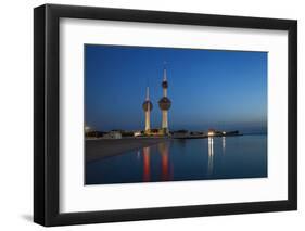 Kuwait Towers at Dawn, Kuwait City, Kuwait, Middle East-Jane Sweeney-Framed Photographic Print