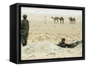 Kuwait US Intervention 1994-Peter Dejong-Framed Stretched Canvas