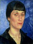 Portrait of Anna Akhmatova (1889-1966) 1922-Kuzma Sergeevich Petrov-Vodkin-Stretched Canvas