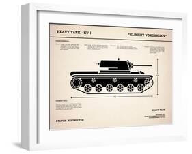 KV1 Heavy Tank-Mark Rogan-Framed Art Print