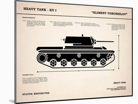 KV1 Heavy Tank-Mark Rogan-Mounted Art Print
