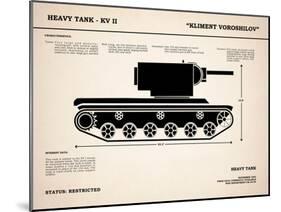 KV2 Heavy Tank-Mark Rogan-Mounted Art Print