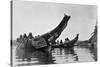 Kwakiutl Canoes, c1914-Edward S. Curtis-Stretched Canvas