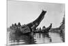 Kwakiutl Canoes, c1914-Edward S. Curtis-Mounted Giclee Print