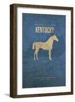 KY State Minimalist Posters-Red Atlas Designs-Framed Giclee Print