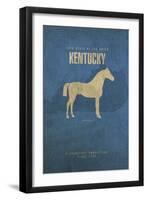 KY State Minimalist Posters-Red Atlas Designs-Framed Giclee Print