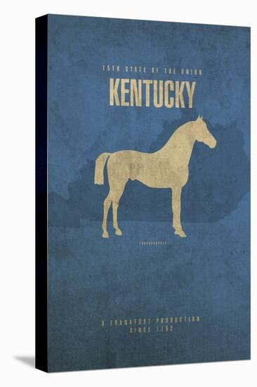 KY State Minimalist Posters-Red Atlas Designs-Stretched Canvas