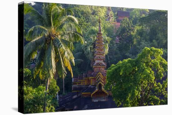 Kyaik Than Lan Pagoda, Mawlamyine (Moulmein), Myanmar (Burma), Asia-Nathalie Cuvelier-Stretched Canvas