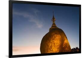 Kyaiktiyo Pagoda at Sunset, Mon State, Myanmar-Keren Su-Framed Photographic Print