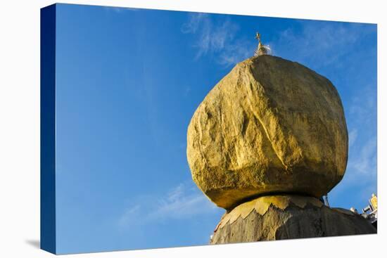 Kyaiktiyo Pagoda on a Granite Boulder, Mon State, Myanmar-Keren Su-Stretched Canvas