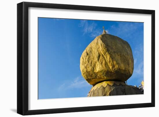 Kyaiktiyo Pagoda on a Granite Boulder, Mon State, Myanmar-Keren Su-Framed Photographic Print