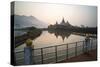 Kyauk Kalap Buddhist Temple in the Middle of a Lake at Sunrise, Hpa An, Kayin State (Karen State)-Matthew Williams-Ellis-Stretched Canvas