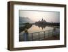 Kyauk Kalap Buddhist Temple in the Middle of a Lake at Sunrise, Hpa An, Kayin State (Karen State)-Matthew Williams-Ellis-Framed Photographic Print