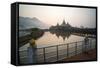 Kyauk Kalap Buddhist Temple in the Middle of a Lake at Sunrise, Hpa An, Kayin State (Karen State)-Matthew Williams-Ellis-Framed Stretched Canvas